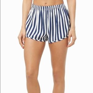 Forever 21 Striped Dolphin PJ Shorts , Navy/White